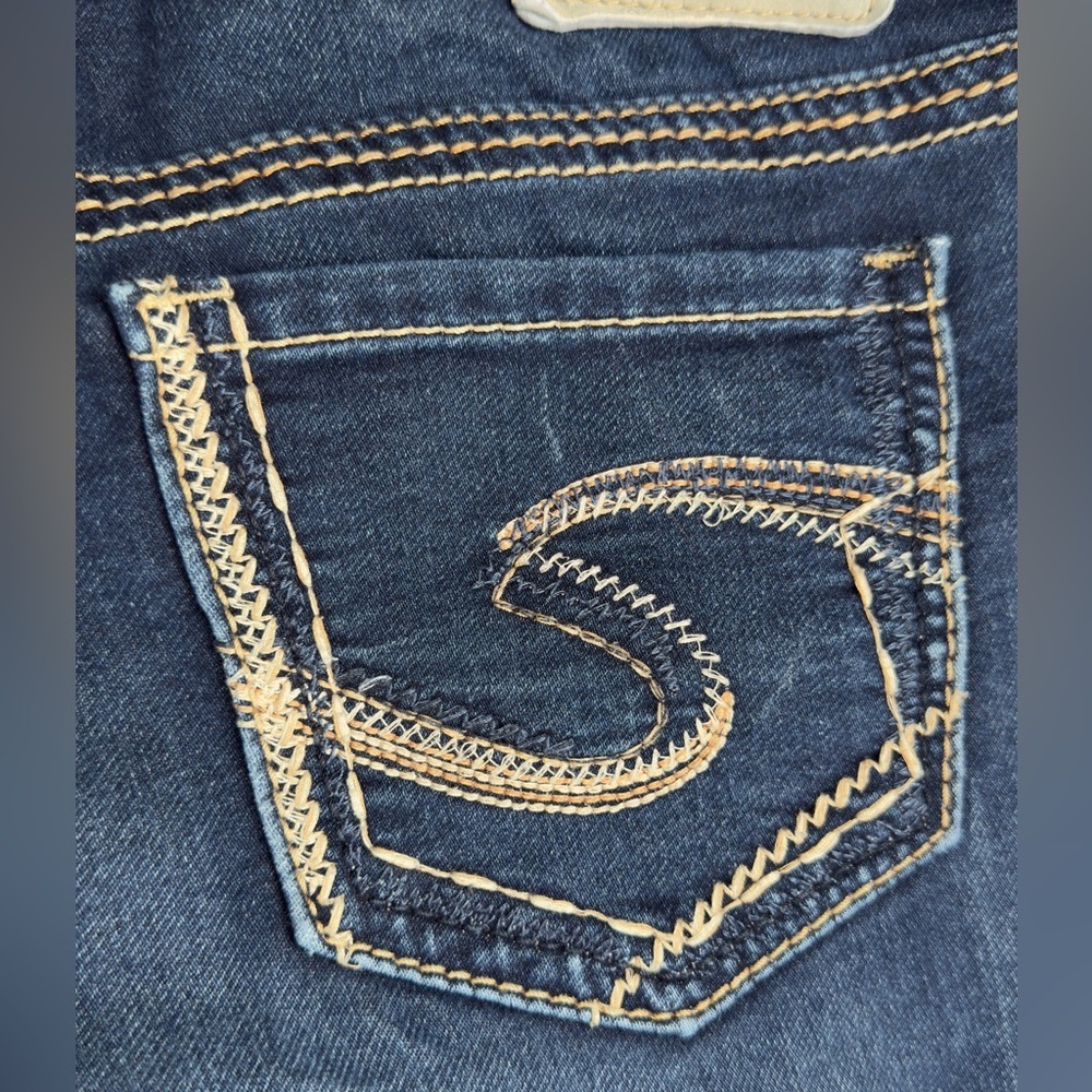 Silver Jeans Womens Dark Blue Contrast Stitched Skinny Pants Size W28/L31 - Picture 4 of 12
